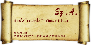 Szánthó Amarilla névjegykártya
